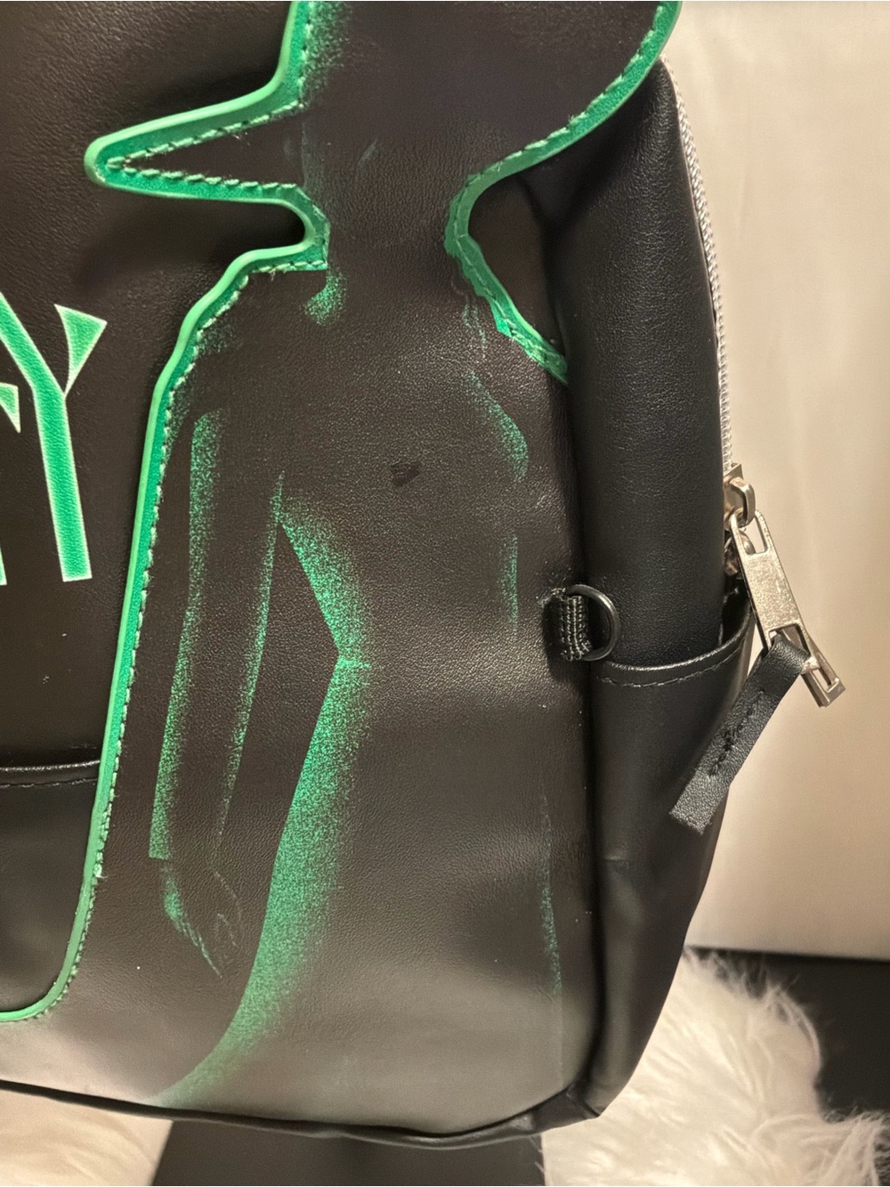 Wicked 'Defy Gravity' Black & Green Mini Backpack - Picture 3 of 7